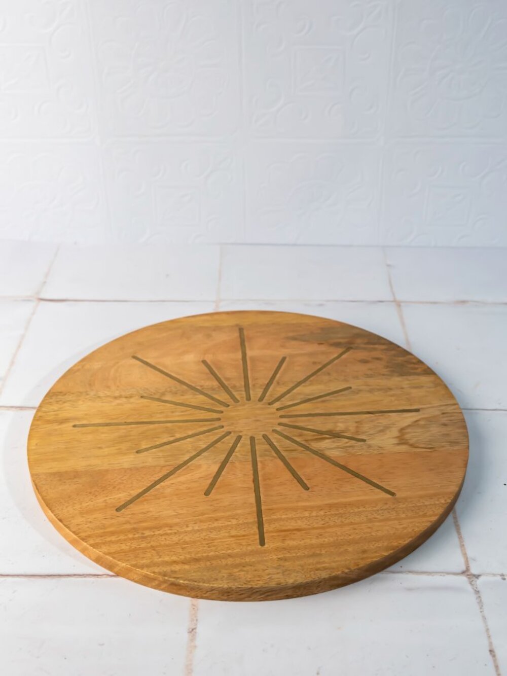 Round Wood Tray Trivet